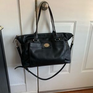 Kate spade black leather satchel, handbag